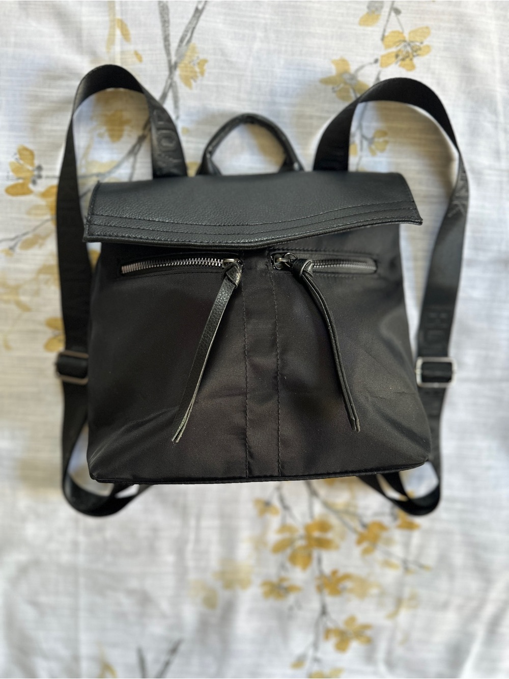 BOTKIER New York Trigger Mini Black Nylon Backpack  NWOT